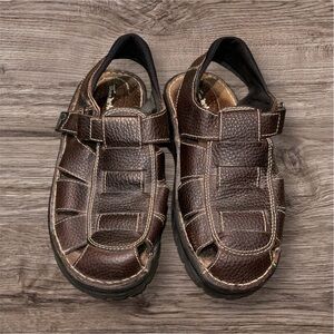 Men's Brown Leather Sandals thom mc cam fisherman shoes